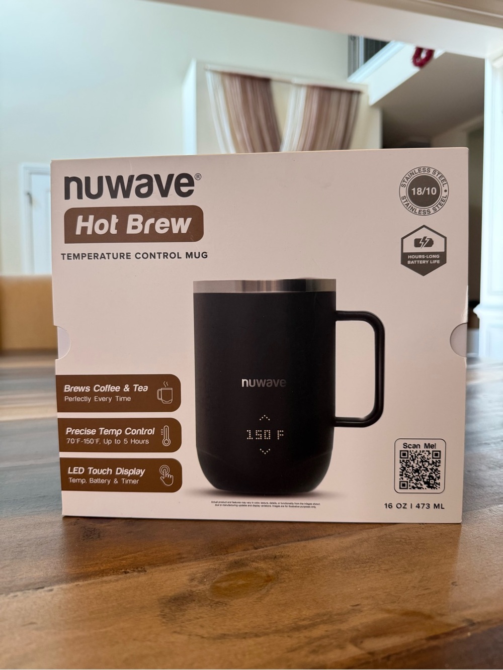 nuwave Hot Brew Temperature Control Mug - Black